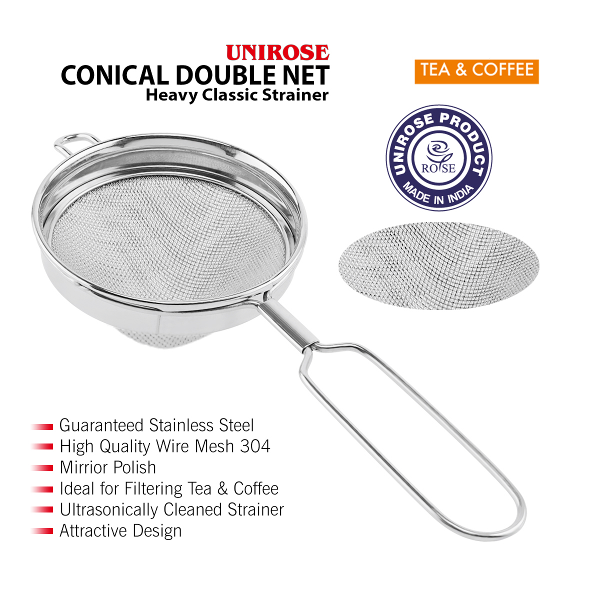 Conical Double Net -Heavy Classic Strainer